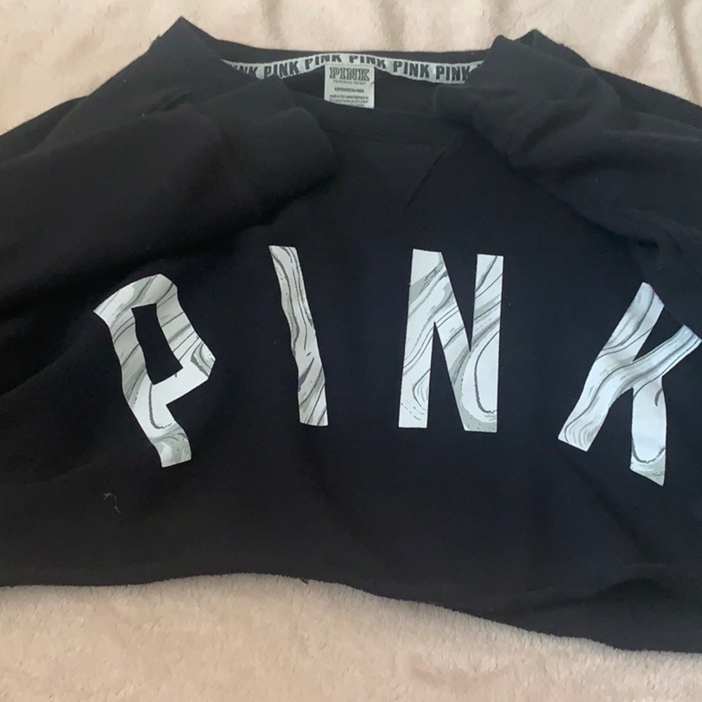 PINK cropped sweatshirt